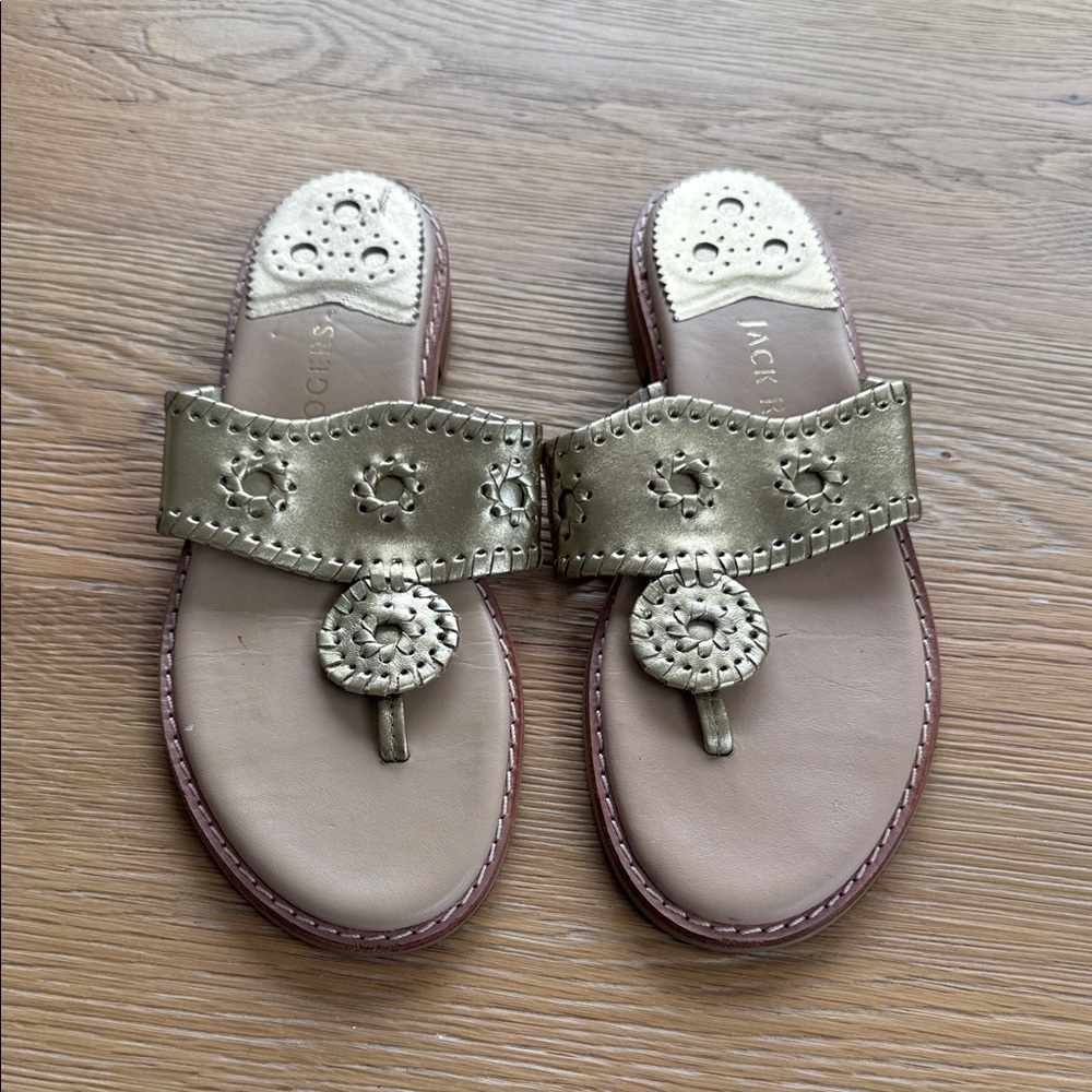 Jack Rogers Metallic Gold Sandals